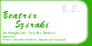 beatrix sziraki business card